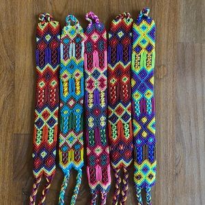 Woven Mexican Bracelets - Set of 5